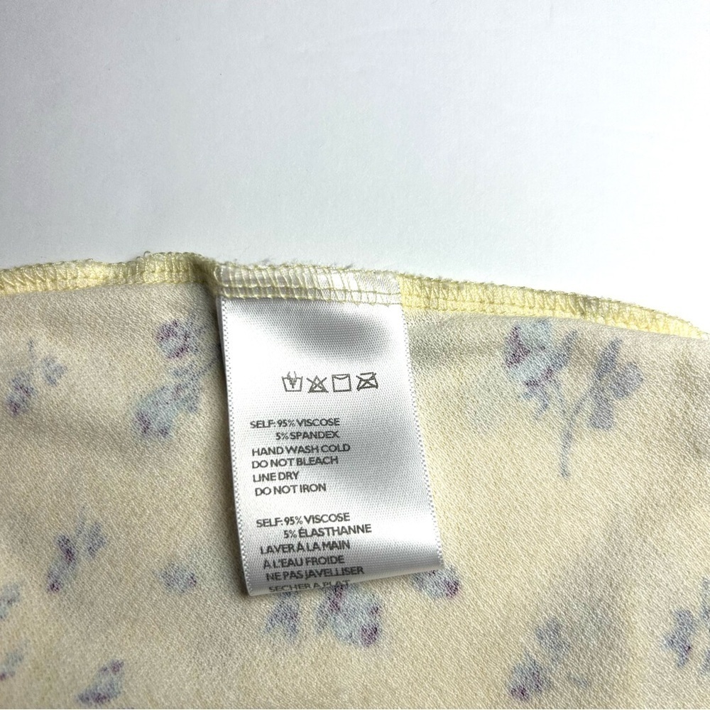 Urban Outfitters Yellow/Cream Floral Tie Front Top - Picture 6 of 6